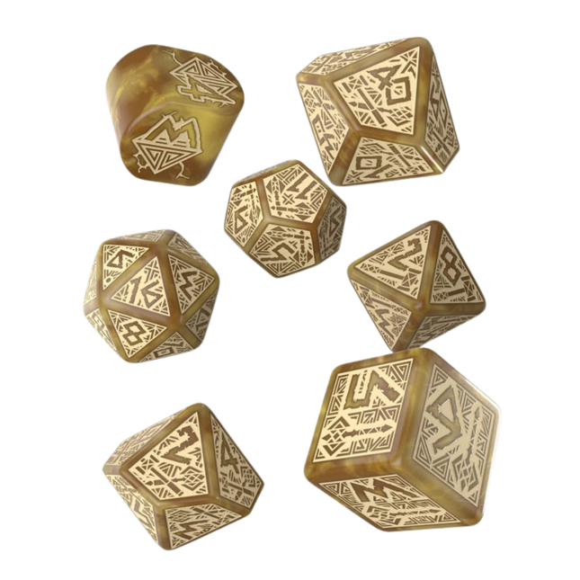 Dice Dwarven Dice set: Gold - Q Workshop