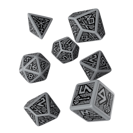 Dice Dwarven Gray & Black Dice Set - Q Workshop