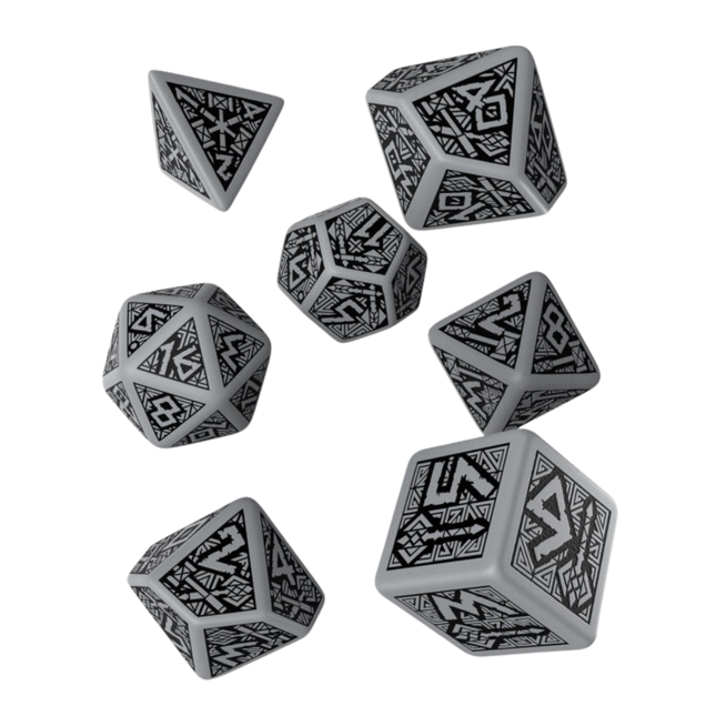 Dice Dwarven Gray & Black Dice Set - Q Workshop