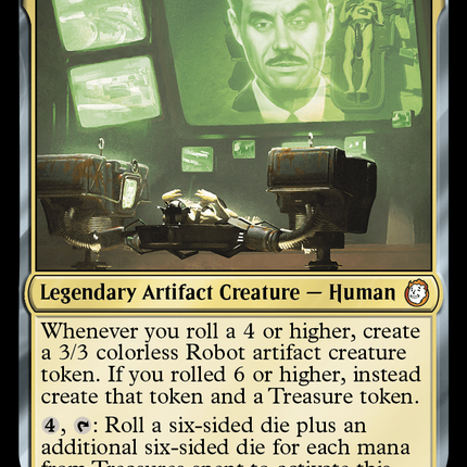 Mr. House President and CEO commander card from MTG Fallout Hail Caesar - House of Games