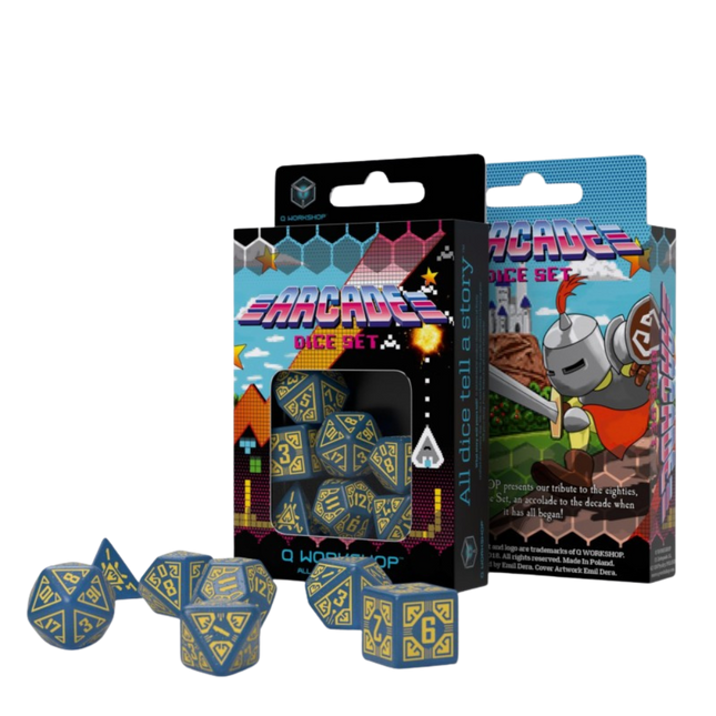 Dice Arcade Blue & Yellow Dice set - Q Workshop
