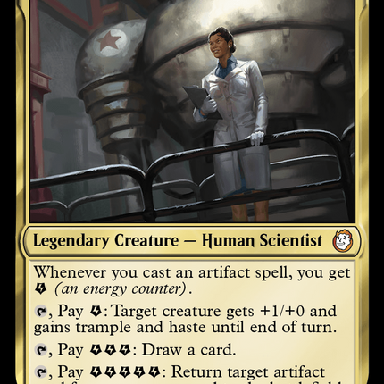 Dr. Madison Li commander card from MTG Fallout Science - House of Games