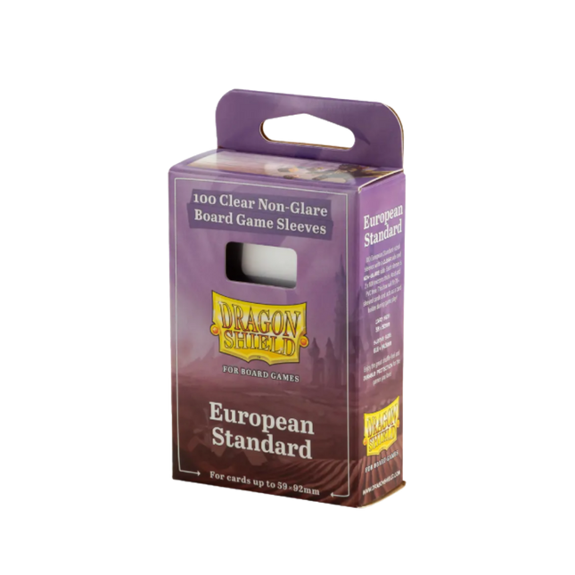 Dragon Shield Board Game Sleeves Clear - European Standard (59x92mm)