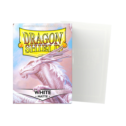 Dragon Shield: Standard Sleeves [Matte] (100 Sleeves) - White