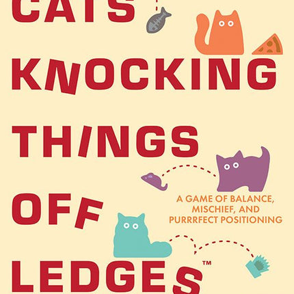 Cats Knocking Things Off Ledges board game box cover - House of Games