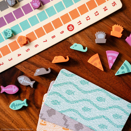 Cats Knocking Things Off Ledges platforms, cats and toy tokens - House of Games