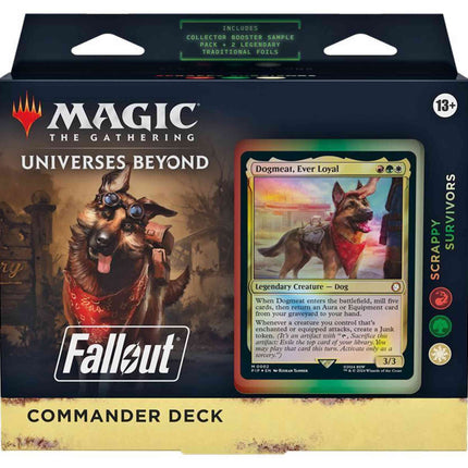 MTG Fallout Commander Deck Scrappy Survivors box front - House of Games