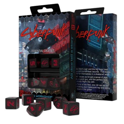 Q-Workshop Essential Cyberpunk Red Dice Set - House of Games -1 