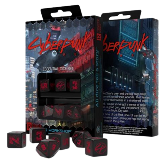Q-Workshop Essential Cyberpunk Red Dice Set