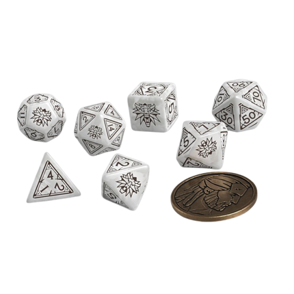Q-Workshop The Witcher: Geralt - The White Wolf dice set - House of Games -1 