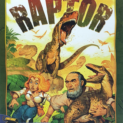 Raptor board game box cover