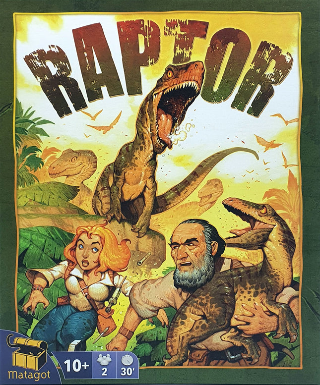 Raptor board game box cover