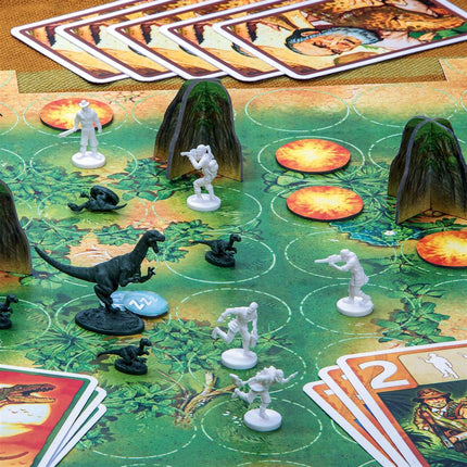 Raptor board game set up for play