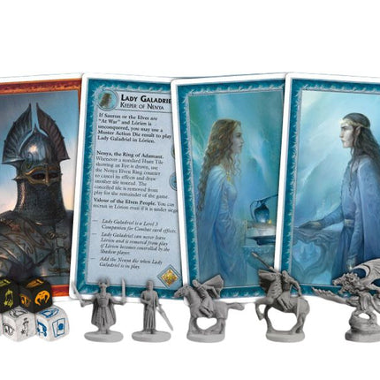 War of the Ring Lords of Middle Earth character miniatures and cards