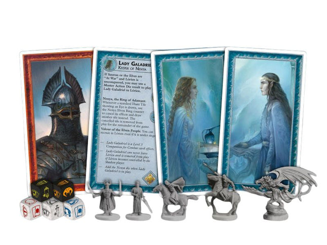 War of the Ring Lords of Middle Earth character miniatures and cards