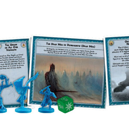 War of the Ring Warriors of Middle Earth faction miniatures and cards